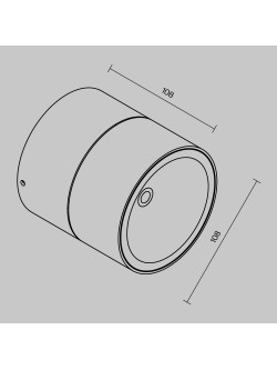 Biały plafon Spin LED IP54 do pergoli - cylindryczny (11 cm) regulowany, 3000K, 1050 lm