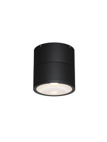 Zewnętrzna lampa sufitowa Spin LED IP54 - cylindryczna (9 cm), regulowana, 3000K, 480 lm, czarna