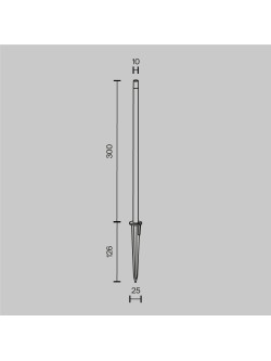 Lampa ogrodowa Spear LED IP65 - smukły słupek (30 cm) na grot do ziemi, ambient, 3000K, 1W, 50 lm