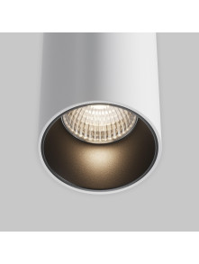 Biała lampa wisząca Efir LED - cylindryczny metalowy klosz, 3000k, 15W, 1230 lm - Maytoni