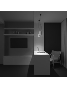 Wisząca lampa LED Efir w bieli nad wyspę - metalowa tuba 3000K, 25W, 2180 lm - Maytoni Wisząca lampa LED Efir w bieli nad wyspę - metalowa tuba 3000K, 25W, 2180 lm - Maytoni