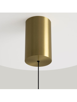 Lampa wisząca Plato LED 3000K - płaski dyskowy klosz, 12W, złota - Maytoni