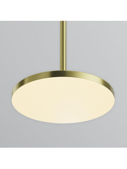 Lampa wisząca Plato LED 3000K - płaski dyskowy klosz, 12W, złota - Maytoni