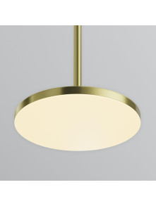 Lampa wisząca Plato LED 3000K - płaski dyskowy klosz, 12W, złota - Maytoni Lampa wisząca Plato LED 3000K - płaski dyskowy klosz, 12W, złota - Maytoni