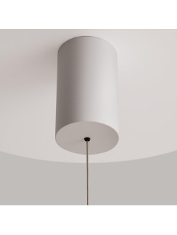 Lampa wisząca Plato LED 3000K - płaski dyskowy klosz, 12W, biała - Maytoni