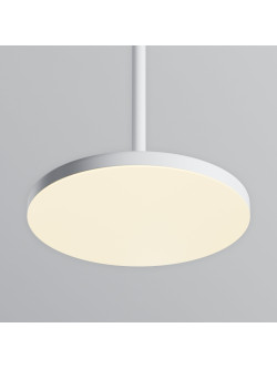 Lampa wisząca Plato LED 3000K - płaski dyskowy klosz, 12W, biała - Maytoni