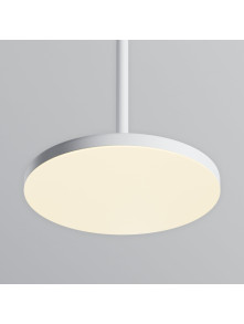 Lampa wisząca Plato LED 3000K - płaski dyskowy klosz, 12W, biała - Maytoni Lampa wisząca Plato LED 3000K - płaski dyskowy klosz, 12W, biała - Maytoni