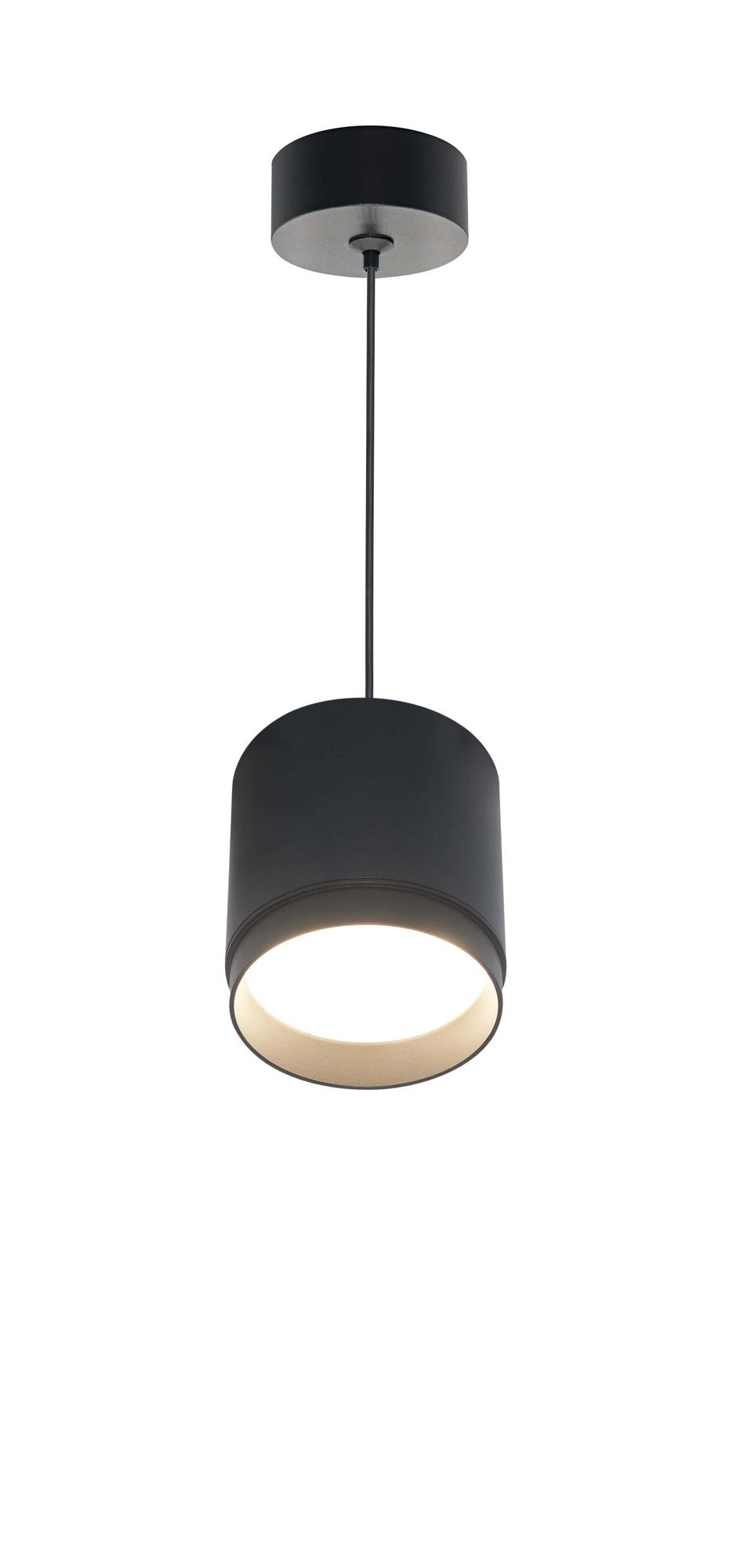 Lampa wisząca Polar – cylindryczna (tuba), kierunkowe światło, GX53, czarna - Maytoni