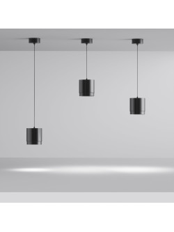 Lampa wisząca Polar – cylindryczna (tuba), kierunkowe światło, GX53, czarna - Maytoni