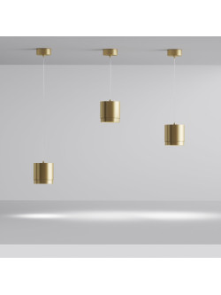 Lampa wisząca Polar – cylindryczna (tuba), kierunkowe światło, GX53, złota - Maytoni