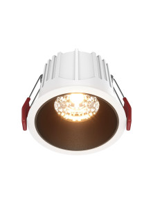 Oprawa wpuszczana LED Alfa (oczko sufitowe) – okrągła, głęboka, 15W, 2700K, kąt 36°, biało-czarna