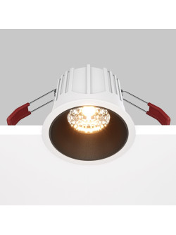 Oprawa wpuszczana LED Alfa (oczko sufitowe) – okrągła, głęboka, 15W, 2700K, kąt 36°, biało-czarna
