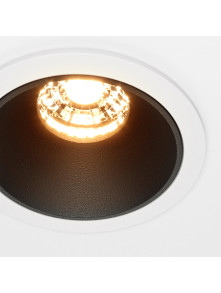 Oprawa wpuszczana LED Alfa (oczko sufitowe) – okrągła, głęboka, 10W, 2700K, kąt 36°, biało-czarna