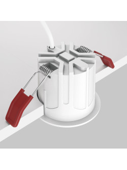 Oprawa wpuszczana LED Alfa (oczko sufitowe) – okrągła, głęboka, 10W, 2700K, kąt 36°, biało-czarna