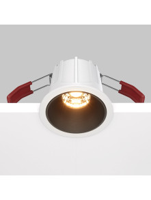 Oprawa wpuszczana LED Alfa (oczko sufitowe) – okrągła, głęboka, 10W, 2700K, kąt 36°, biało-czarna