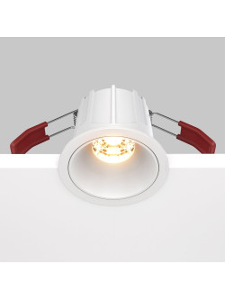 Oprawa wpuszczana LED Alfa (oczko sufitowe) – okrągła, głęboka, 10W, 2700K, kąt 36°, biała