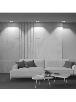 Oprawa wpuszczana LED Alfa – prostokątna, podwójna, 15W, 4000K, kąt 36°, biała z czarnymi wnękami