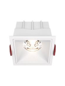 Oprawa wpuszczana LED Alfa – kwadratowa, 15W, 3000K, kąt 36°, ściemnialna, biała