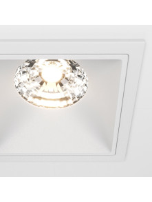 Oprawa wpuszczana LED Alfa – kwadratowa, 15W, 3000K, kąt 36°, ściemnialna, biała