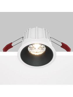 Oprawa wpuszczana LED Alfa (oczko sufitowe) – okrągła, głęboka, 15W, 2700K, kąt 36°, biało-czarna
