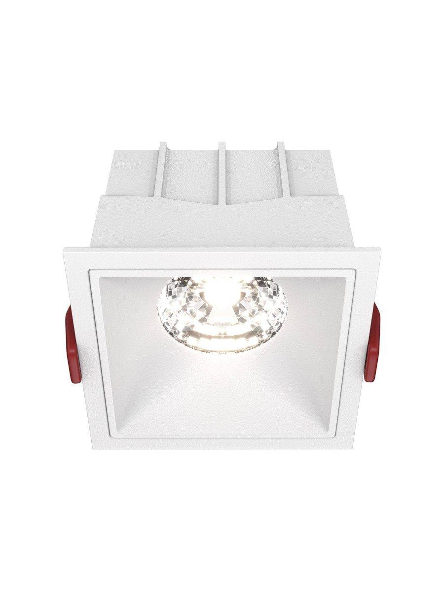 Oprawa wpuszczana LED Alfa – kwadratowa, 15W, 4000K, kąt 36°, ściemnialna, biała