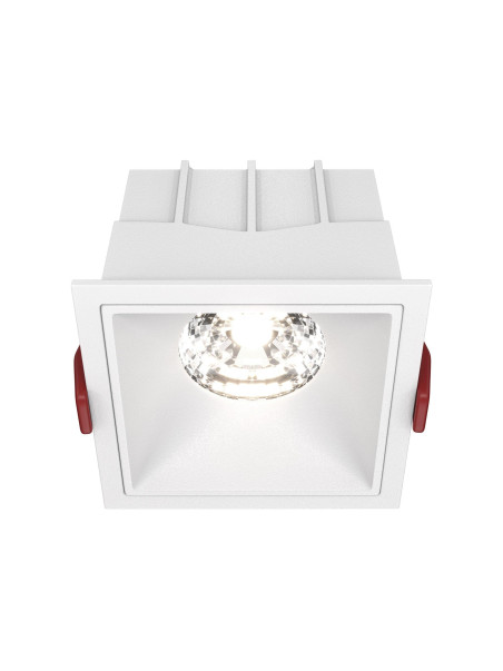 Oprawa wpuszczana LED Alfa – kwadratowa, 15W, 4000K, kąt 36°, ściemnialna, biała