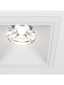 Oprawa wpuszczana LED Alfa – kwadratowa, 15W, 4000K, kąt 36°, ściemnialna, biała