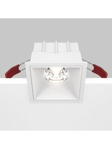 Oprawa wpuszczana LED Alfa – kwadratowa, 15W, 4000K, kąt 36°, ściemnialna, biała