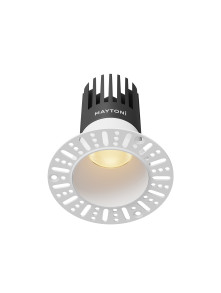 Oprawa wpuszczana LED Dip (oczko sufitowe), głęboka, do zabudowy GK - z kołnierzem, 15W, 2700K, kąt 50°, biała