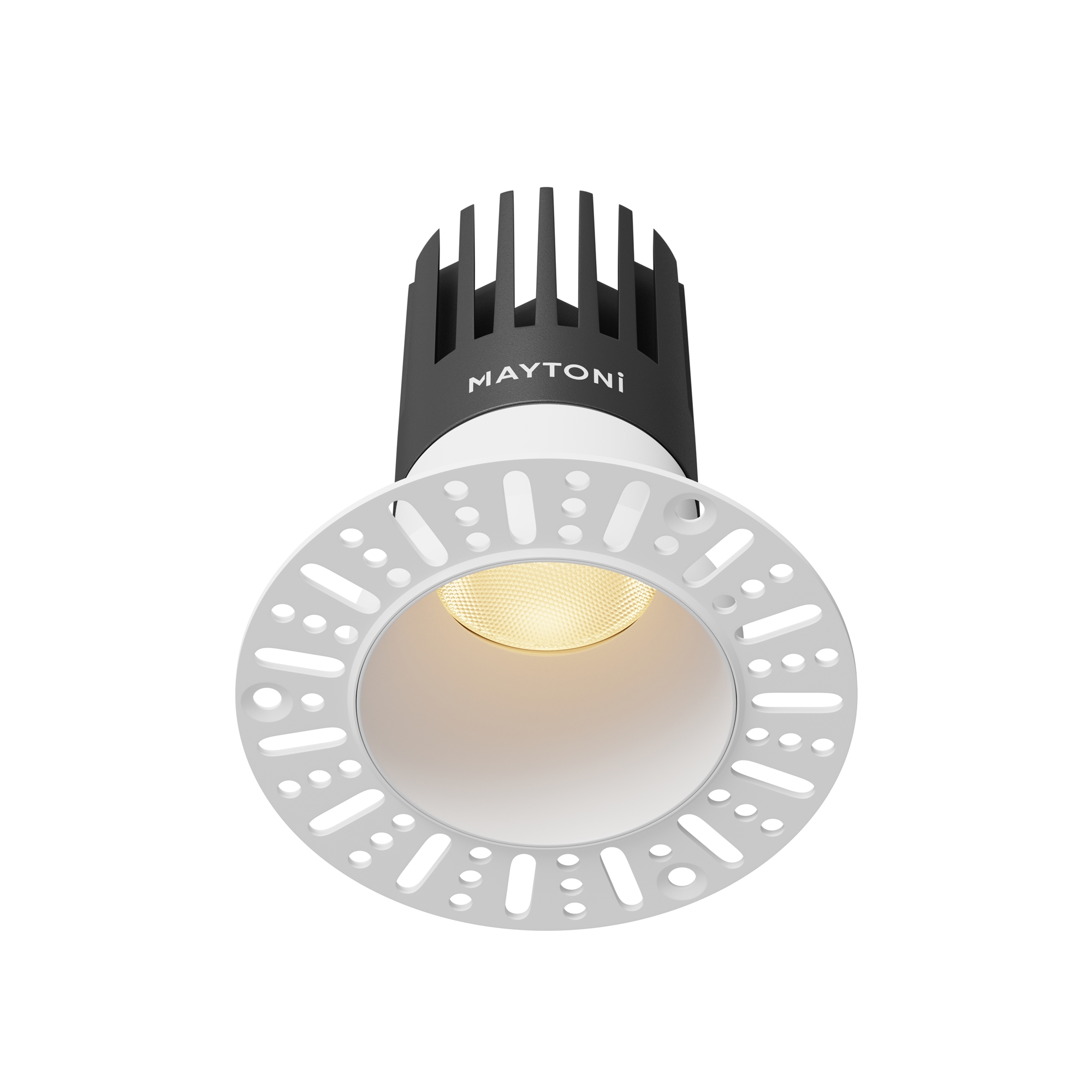 Oprawa wpuszczana LED Dip (oczko sufitowe), głęboka, do zabudowy GK - z kołnierzem, 15W, 2700K, kąt 50°, biała