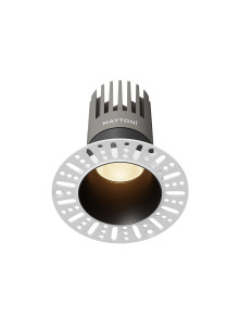 Oprawa wpuszczana LED Dip (oczko sufitowe), głęboka, do zabudowy GK - z kołnierzem, 15W, 3000K, kąt 50°, czarna
