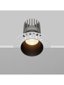 Oprawa wpuszczana LED Dip (oczko sufitowe), głęboka, do zabudowy GK - z kołnierzem, 15W, 3000K, kąt 50°, czarna Oprawa wpuszczana LED Dip (oczko sufitowe), głęboka, do zabudowy GK - z kołnierzem, 15W, 3000K, kąt 50°, czarna