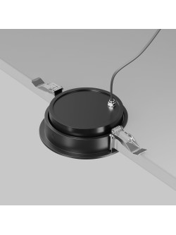 Oprawa wpuszczana LED Lens – 12W, 3000K, kąt 70°, regulowana, IP44, czarna