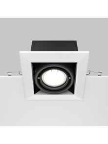 Oprawa wpuszczana Metal Modern – 1 x GU10, głęboka, regulowana, biało-czarna Oprawa wpuszczana Metal Modern – 1 x GU10, głęboka, regulowana, biało-czarna
