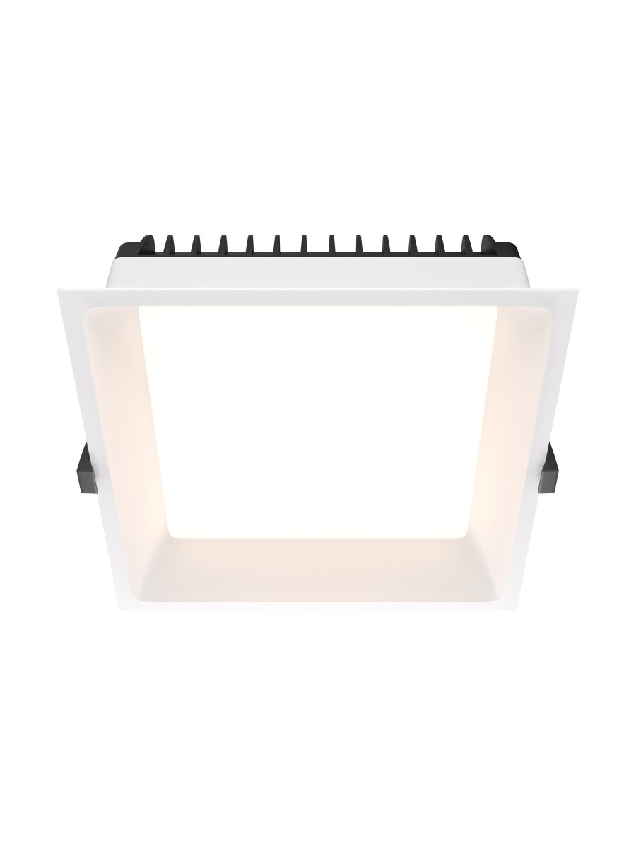 Oprawa wpuszczana LED Okno 1800 lm – kwadratowa, głęboka, 24W, 4000K, kąt 100°, IP44, mleczna blenda, biała
