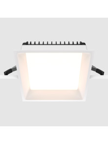 Oprawa wpuszczana LED Okno 1800 lm – kwadratowa, głęboka, 24W, 4000K, kąt 100°, IP44, mleczna blenda, biała Oprawa wpuszczana LED Okno 1800 lm – kwadratowa, głęboka, 24W, 4000K, kąt 100°, IP44, mleczna blenda, biała