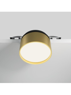 Oprawa wpuszczana LED Onda – okrągła, 12W, 4000K, kąt 120°, złota