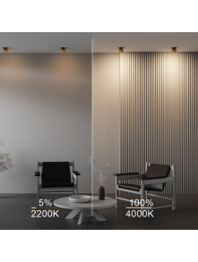 Oprawa wpuszczana LED Onda – okrągła, 12W, 4000K, kąt 120°, złota Oprawa wpuszczana LED Onda – okrągła, 12W, 4000K, kąt 120°, złota