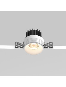 Oprawa wpuszczana LED Round – głęboka, 7W, 3000K, kąt 50°, do zabudowy GK - z kołnierzem, biała Oprawa wpuszczana LED Round – głęboka, 7W, 3000K, kąt 50°, do zabudowy GK - z kołnierzem, biała