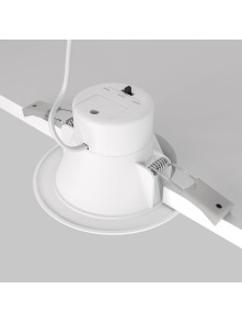 Oprawa wpuszczana LED Stockton – okrągła i płaska, 7W, CCT 3000/4000/6000K, kąt 110°, IP44, biała
