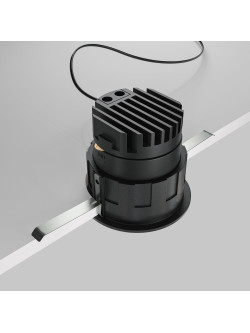 Oprawa wpuszczana LED Wise (oczko sufitowe) – okrągła, głęboka, 10W, 3000K, kąt 36°, czarna