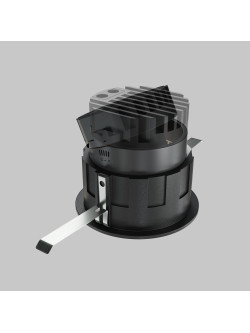Oprawa wpuszczana LED Wise (oczko sufitowe) – okrągła, głęboka, 10W, 3000K, kąt 36°, czarna
