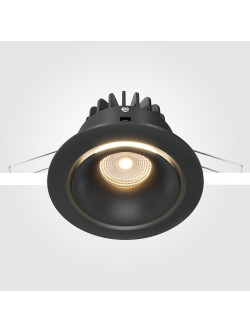 Oprawa wpuszczana LED Yin – ściemnialne oczko, 12W, 3000K, kąt 60°, czarna