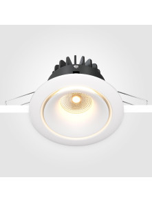 Oprawa wpuszczana LED Yin – ściemnialne oczko, 12W, 3000K, kąt 60°, biała