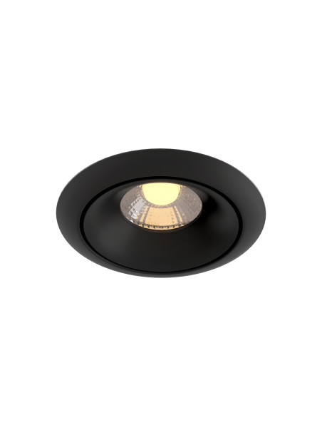 Oprawa wpuszczana LED Yin - oczko, 9W, 3000K, kąt 60°, czarna