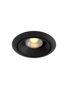 Oprawa wpuszczana LED Yin - oczko, 9W, 3000K, kąt 60°, czarna