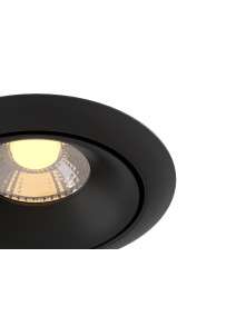 Oprawa wpuszczana LED Yin - oczko, 9W, 3000K, kąt 60°, czarna