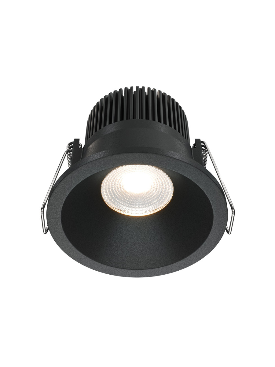 Oprawa wpuszczana LED Zoom (oczko łazienkowe) – okrągła, głęboka, 6W, 3000K, kąt 60°, ściemnialna, IP65, czarna