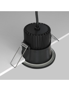 Oprawa wpuszczana LED Zoom (oczko łazienkowe) – okrągła, głęboka, 6W, 3000K, kąt 60°, ściemnialna, IP65, czarna Oprawa wpuszczana LED Zoom (oczko łazienkowe) – okrągła, głęboka, 6W, 3000K, kąt 60°, ściemnialna, IP65, czarna