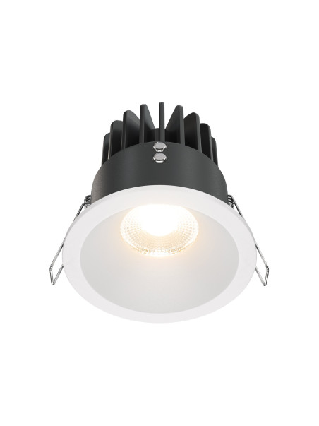 Oprawa wpuszczana LED Zoom (oczko łazienkowe) – okrągła, głęboka, 12W, 3000K, kąt 60°, ściemnialna, IP65, biała
